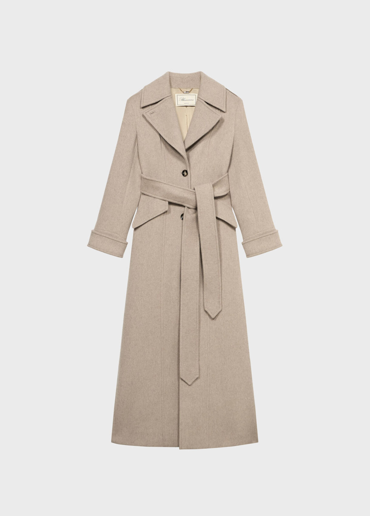 Blumarine ブラック ロングコート Women's Coats & Outerwear Collection | Blumarine